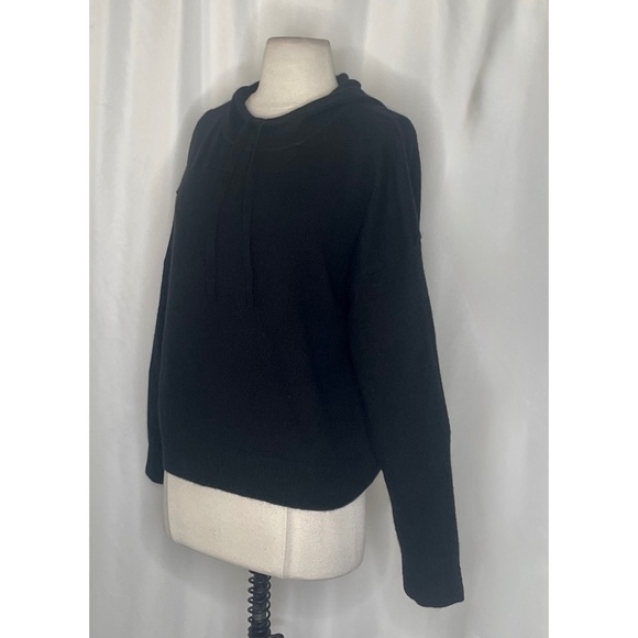 NAKEDCASHMERE Rhea Black Cashmere Hooded Pullover Knitwear Naked Knit Small - Picture 6 of 13